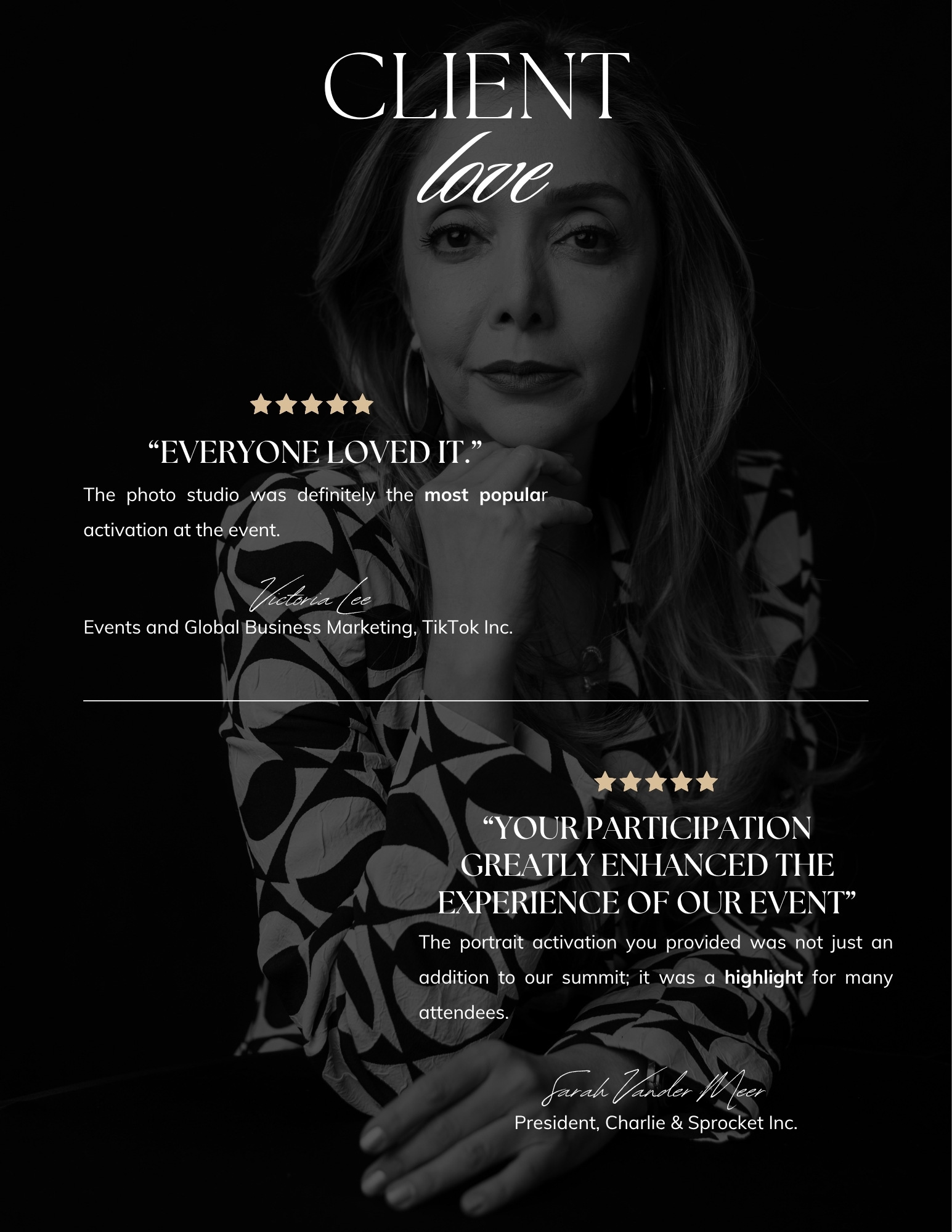 Toronto Image Co. Pricing Testimonials