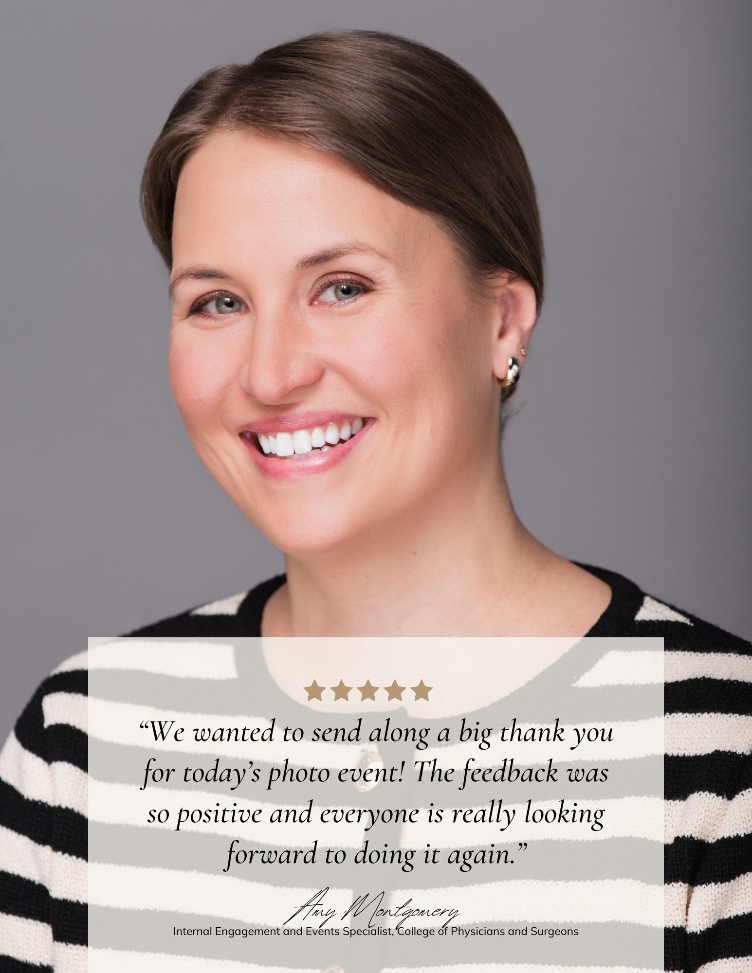 testimonial for Toronto Image Co Headshots